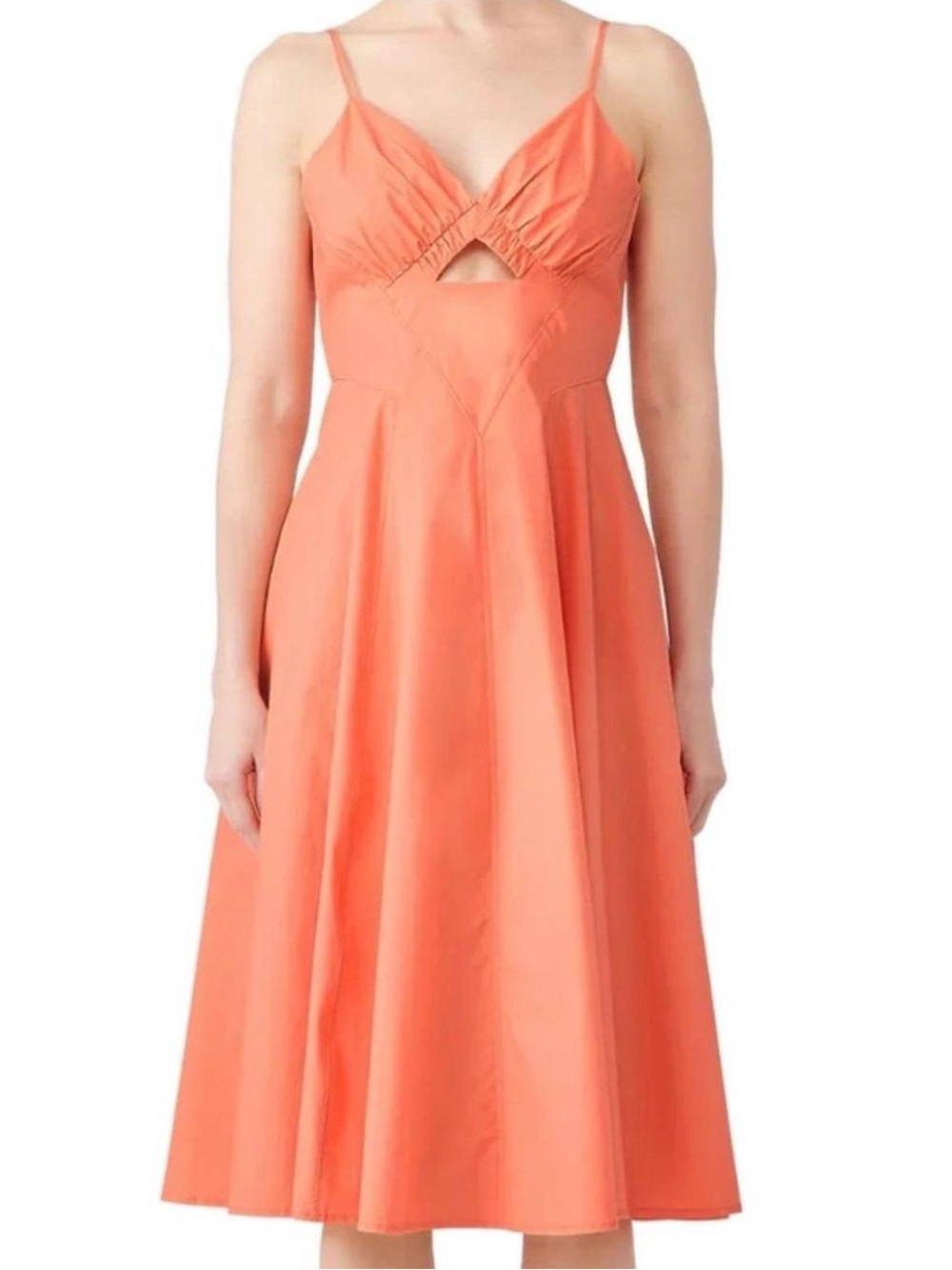 ASTR the Label Orange Cutout Midi Dress